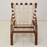 Art-deco adjustable armchair, designed by Jindrich Halabala,Restored,1930's