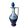 Vintage cobalt blue glazed ceramic carafe / jug – lid