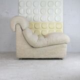 Chair "Space Age" in unbleached wool, France, circa 1970