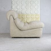 Chair "Space Age" in unbleached wool, France, circa 1970