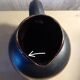 West German ceramic vase/jug, Fat lava black and red
