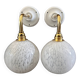 Paire d’appliques murales blanches