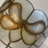 Applique abat jour nacre et laiton