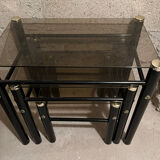 Nesting tables by Yves Boutboul, designer from the 70s