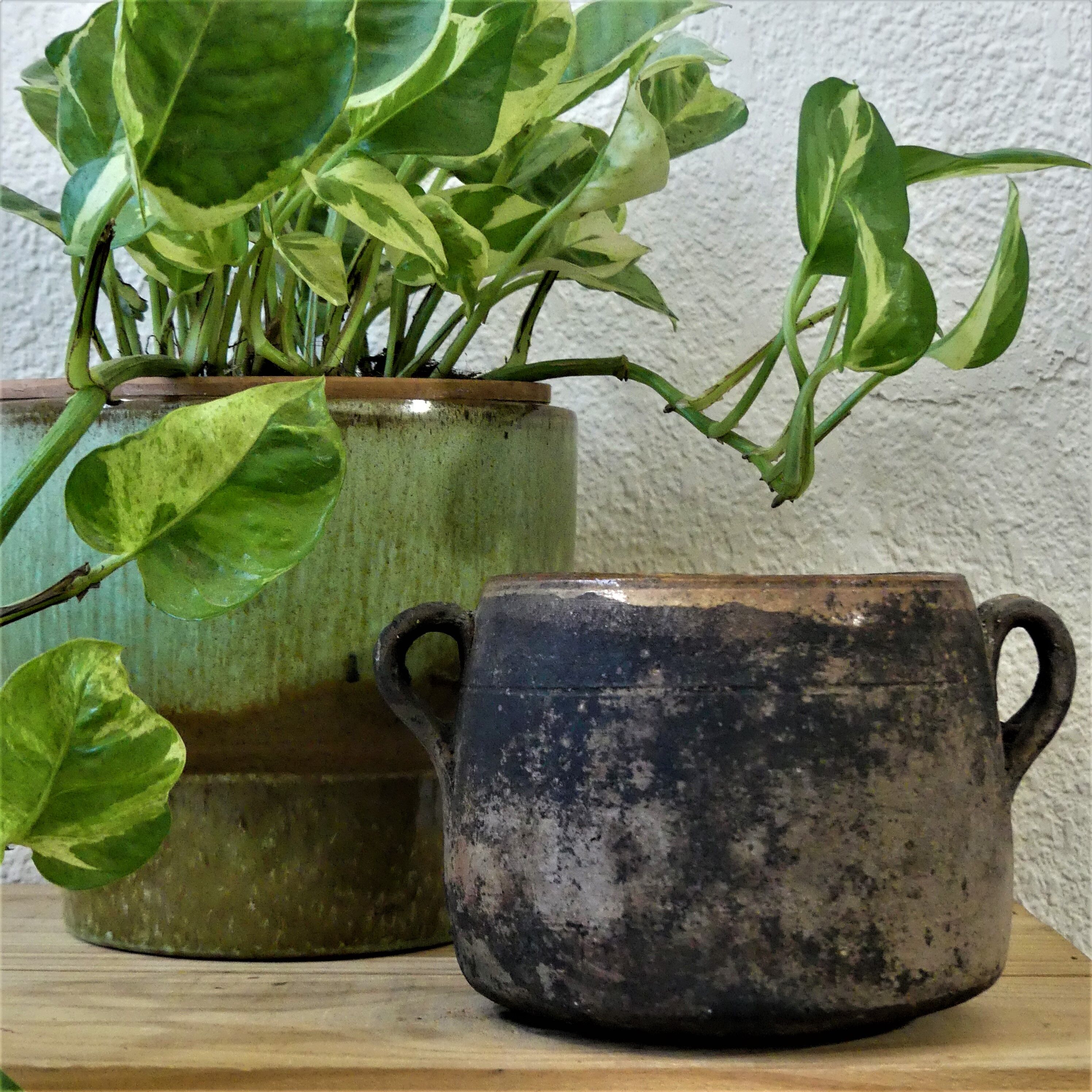 Cache-pot ancien en grès