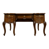 Large walnut writing desk – Louis XV style – 20th century
