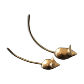 Paire de 2 souris en laiton