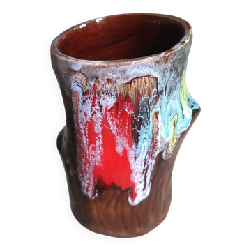 Vase Vallauris 1950s-60s lava ceramic