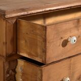 Antique solid pine chest of drawers – European rustic chest of drawers – circa 1900