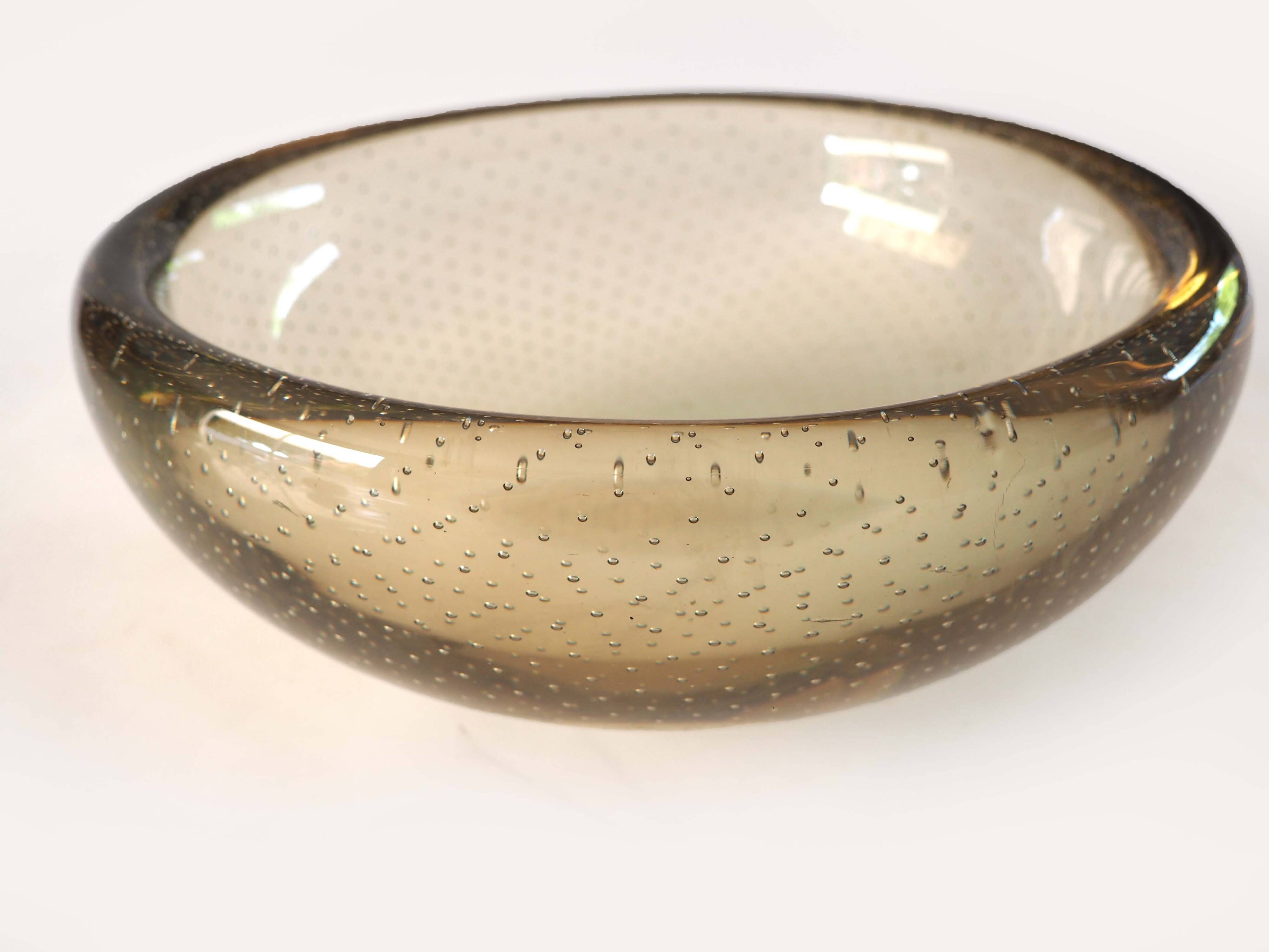 Seguso bullicante crystal salad bowl