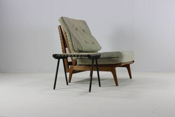 Fauteuil / lit de repos design français du milieu du siècle par George Tigien