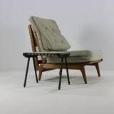 Fauteuil / lit de repos design français du milieu du siècle par George Tigien