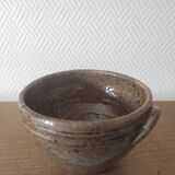 Old bowl in glazed ceramic