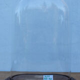 Antique oval glass globe 40.5 cm high