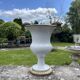 Médicis vase white porcelain with bronze mounts and birds in Empire style