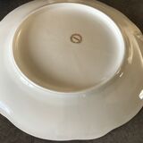 Lot of 8 plates plates pasta and enamels of limoges, decoration of gallant scenes 24.5 cm