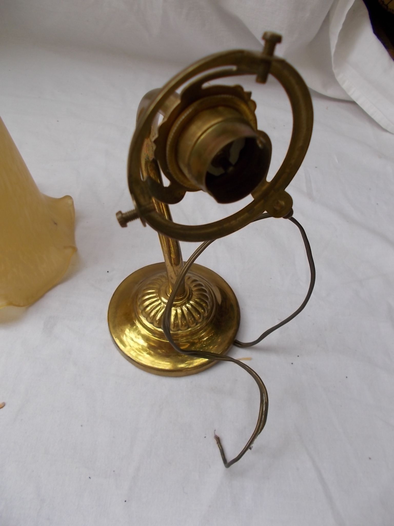 Brass wall light
