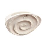 Porcelain, hand-formed Shell vase, Sandra Rich, Germany, 1990s.