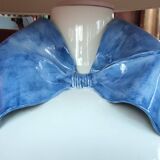 Large vintage ceramic lamp/marie paule gilles knot decor/