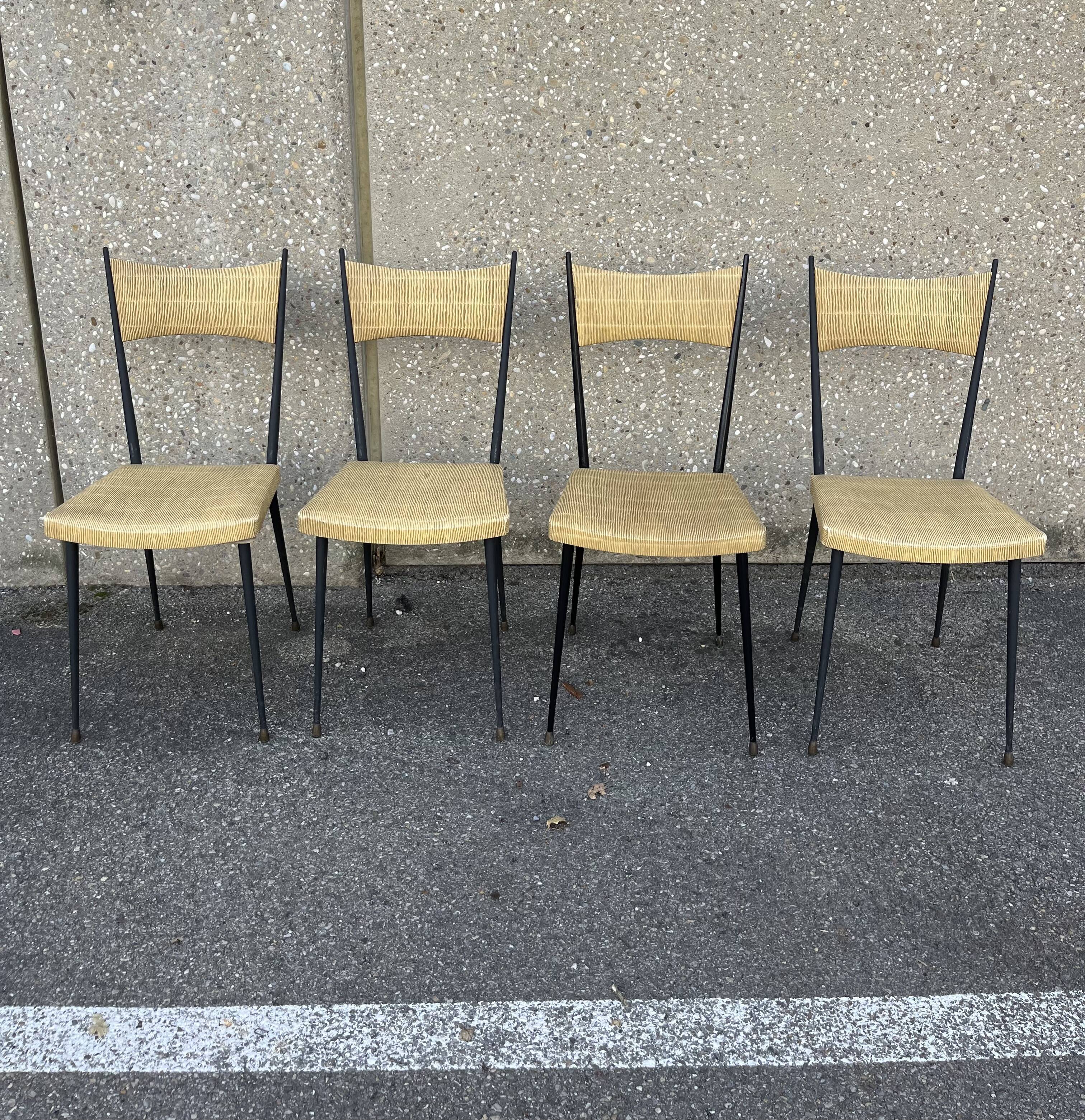 4 chairs Vintage Colette Gueden