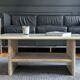 Vintage coffee table in travertine