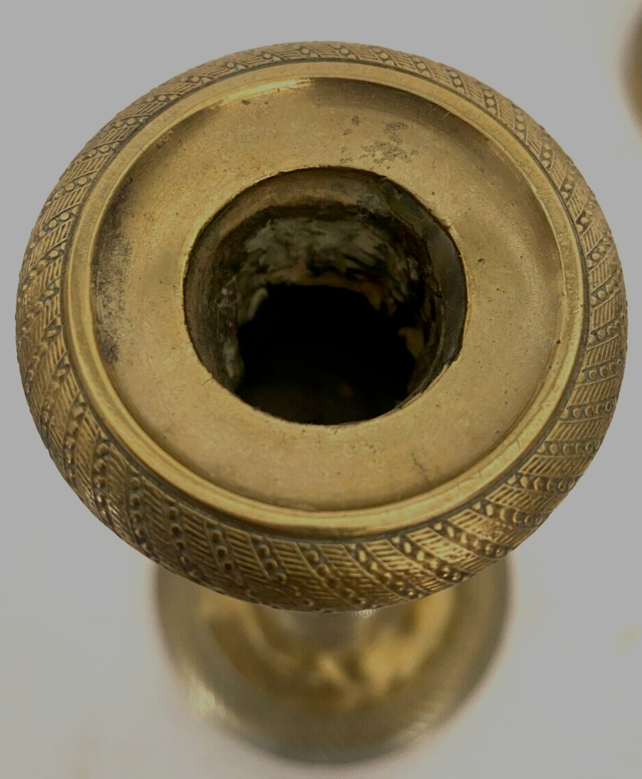 Pair of Louis XVI style candlesticks in chiseled and gilded bronze - XIXth century