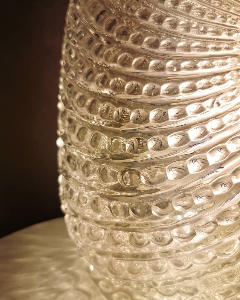 Square glass ceiling lamp, 1970