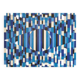 Blue lines HST oil on canvas signed Francis Bobin 2023