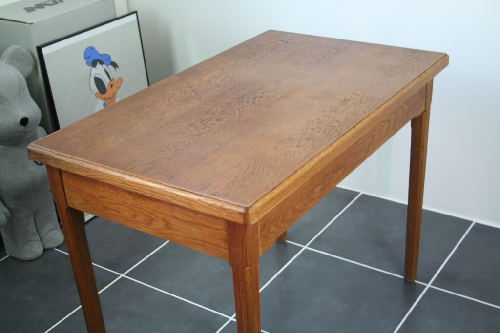 Rustic wood desk 1 drawer of the years 60