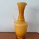 Vintage amber opaline vase retro mid-century glassware