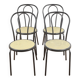Bistro chairs, imitation cane seat.