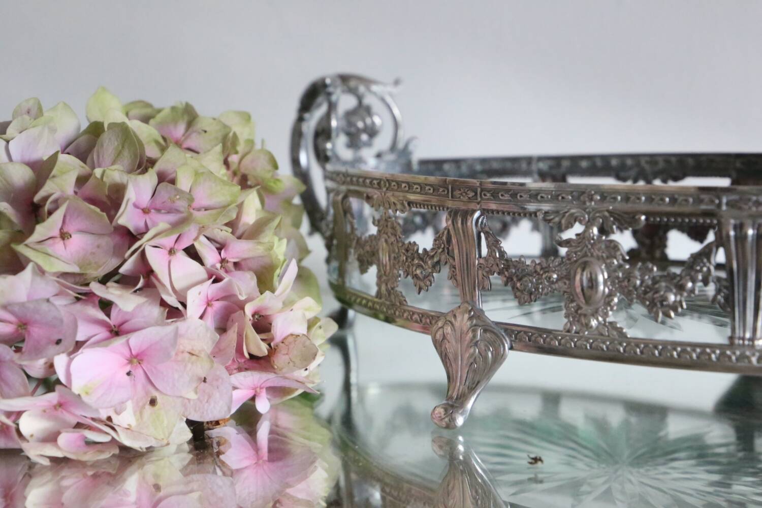 English silver table centerpiece