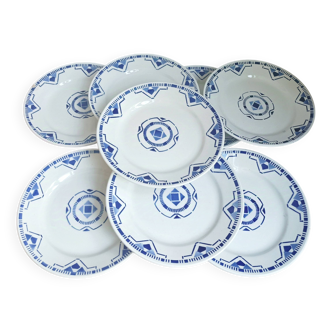 Art Deco dessert and starter plates St Amandinoise St Amand