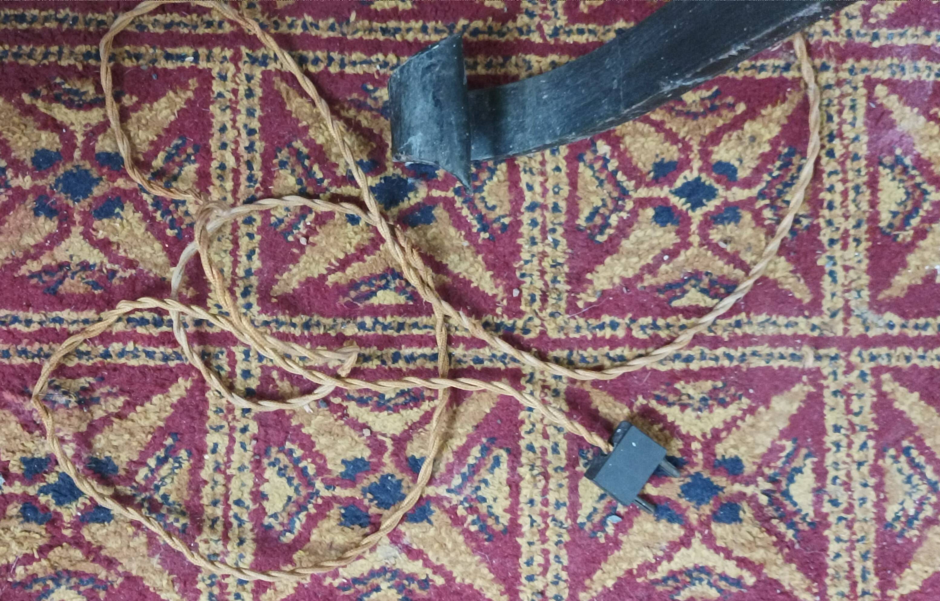 Wrought iron floor lamp with 5 light arms, 1940