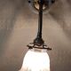 Art Deco wall sconce in porcelain, brass and crystal - early 20th century