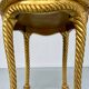 Antique 60s Hollywood Regency gilded and twisted wood table, pedestal table
