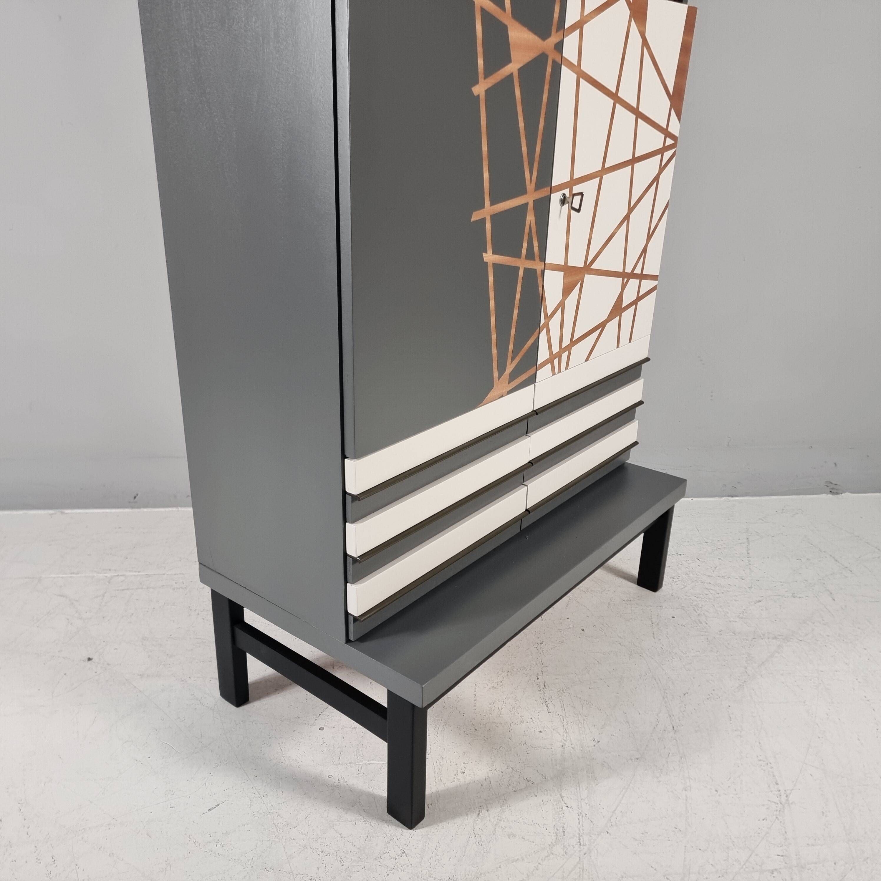 Vintage Bar Cabinet in Beech, 1970s