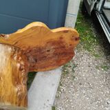 Table basse tronc d'arbre en loupe d'orme
