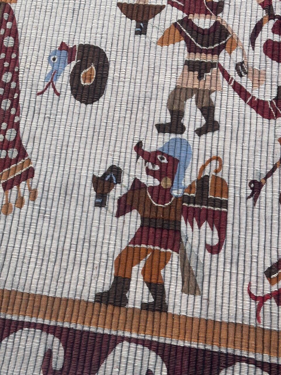 Belle tapisserie tribale péruvienne d'époque art déco