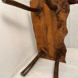 Brutalist vintage coffee table and 2 stools