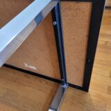 Belarti coffee table in volcanic lava ceramic with chrome legs Belgium 1960