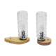 Pair of matching bedsides in light wood and 1960s glass