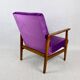 Vintage Violet Velvet Lounge Chair, 1970s