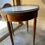 White marble hot water bottle table