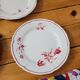 Set of 4 hand-decorated MBFA dessert plates