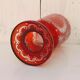 Red bohemian crystal glass, vintage