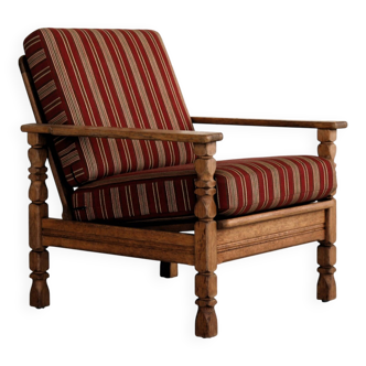 brutalist easy chair | vintage armchair | 1960s | oak