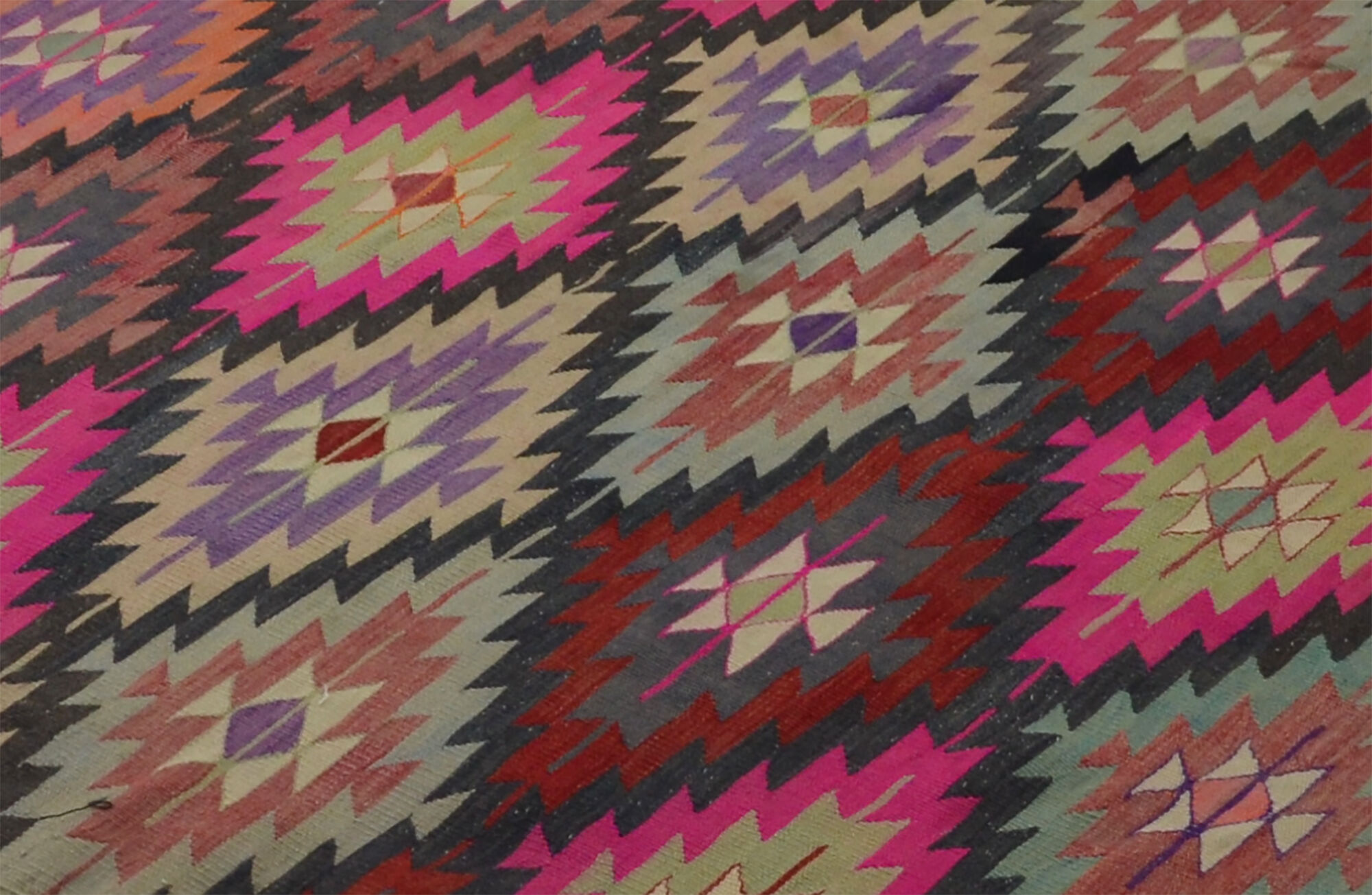 Anatolian handmade kilim rug 296 cm x 163 cm