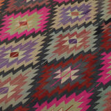 Anatolian handmade kilim rug 296 cm x 163 cm