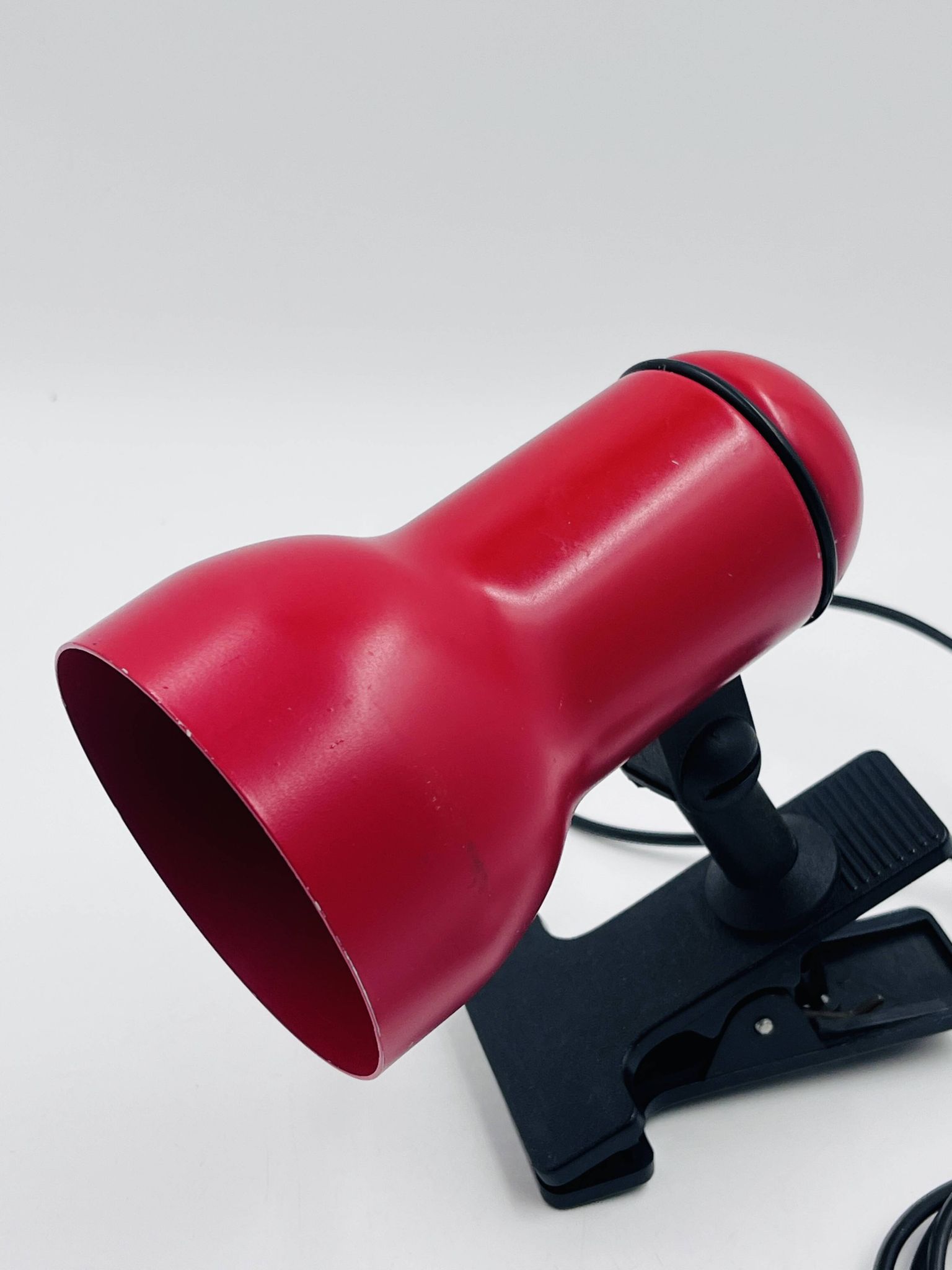 Orientable vintage clip spotlight, European production, 1980s.